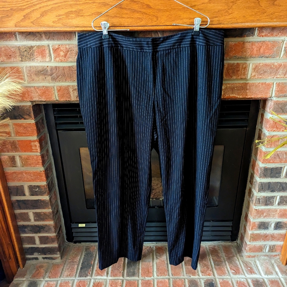 Judith's Hart brand black pinstriped dress pants women's plus size 16w